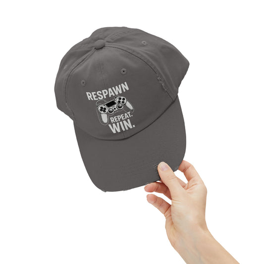 Video Game Distressed Cap, Gamer Hat, Gaming Cap, Gift for Gamers, Dad Hat